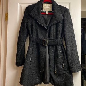 American Rag small long black belt peacoat